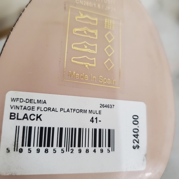 Ted Baker Floral Platform Mule Block Heels Women's Size 41 10.5 11 - Picture 8 of 10